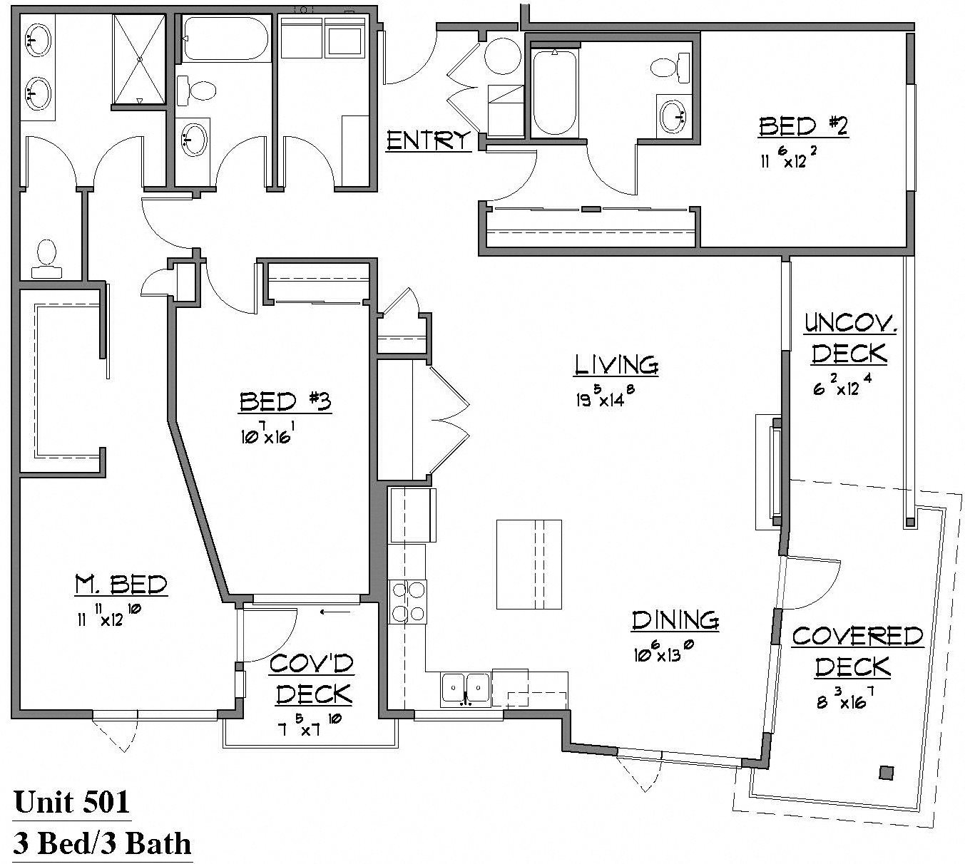 3 Bed / 3 Bath